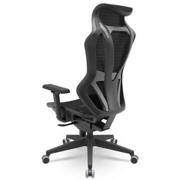 Cadeira Vizon Mec. Sincron Base Dir Piramidal RPU BR3D Shift PU Tela Phoenix T168 Preto - Imagem 2