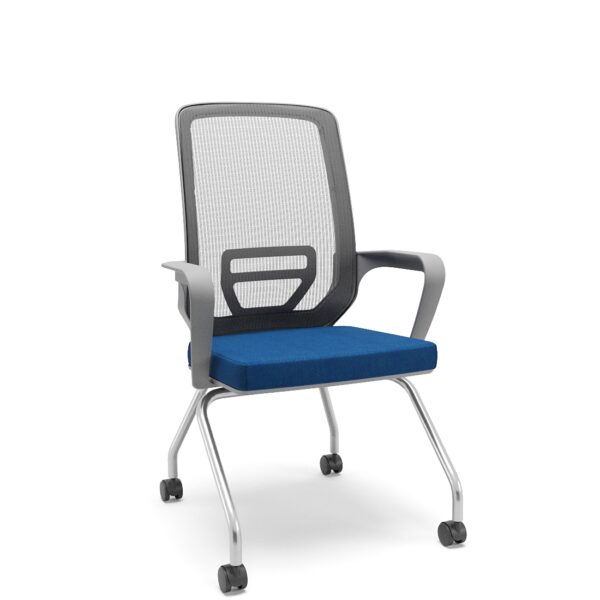 Cadeira Adrix Aproximação 4 Pés com Rodízio Grafite - Imagem 7