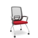 Cadeira Adrix Aproximação 4 Pés com Rodízio Grafite