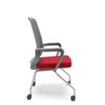 Cadeira Adrix Aproximação 4 Pés com Rodízio Grafite - Imagem 2