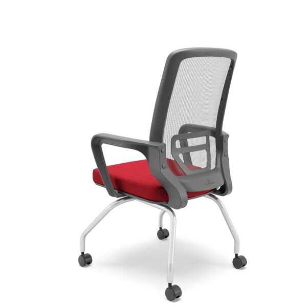 Cadeira Adrix Aproximação 4 Pés com Rodízio Grafite - Imagem 3