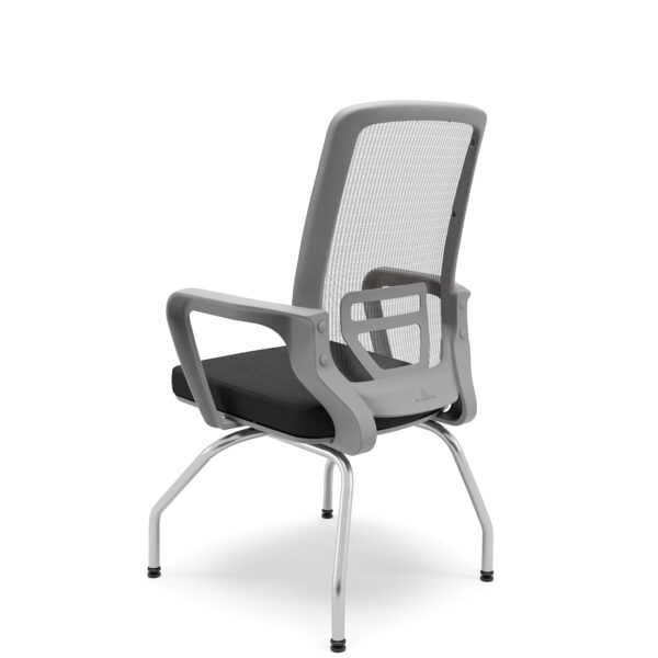 Cadeira Adrix Aproximação 4 Pés Fixo Grafite - Imagem 6