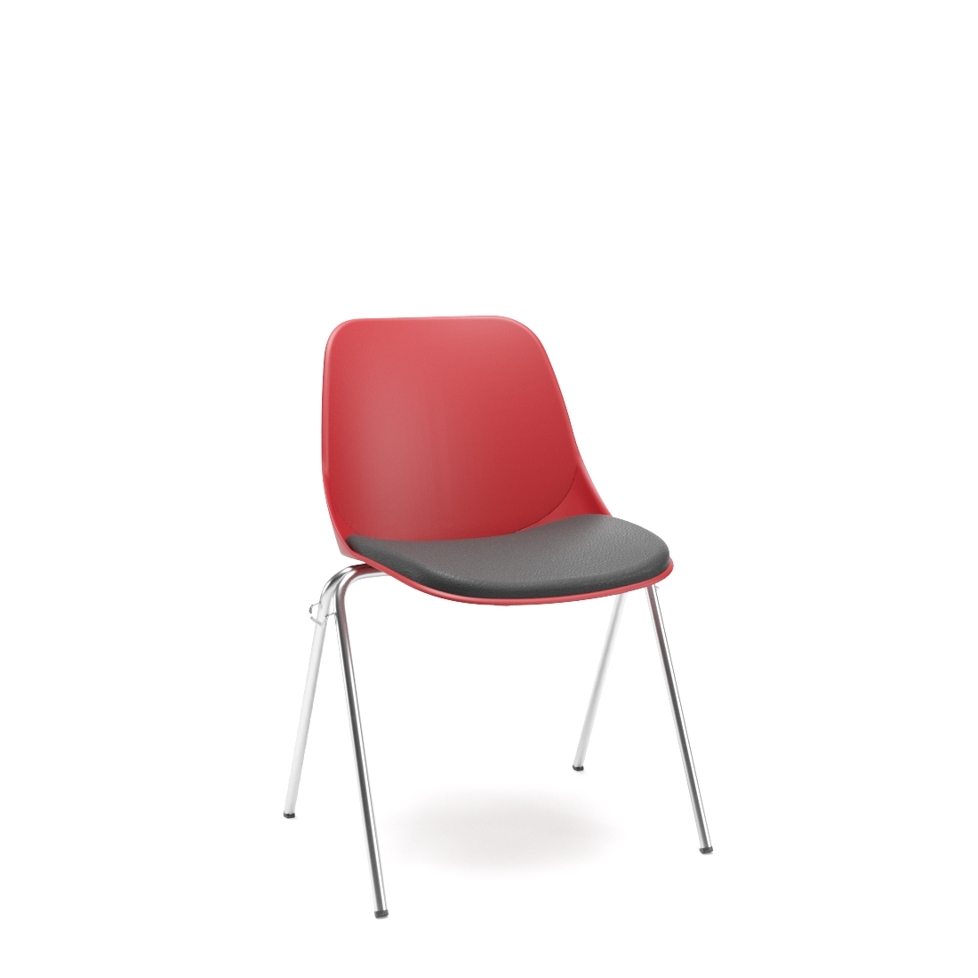 Quick Diálogo Fixa 4 Pés Empilhável-vermelho-frente Quick-Dialogo-Fixa-4-Pes-Empilhavel-vermelho-frente.