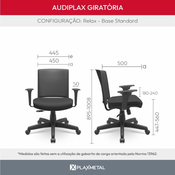 Cadeira Audiplax Giratória - Imagem 10