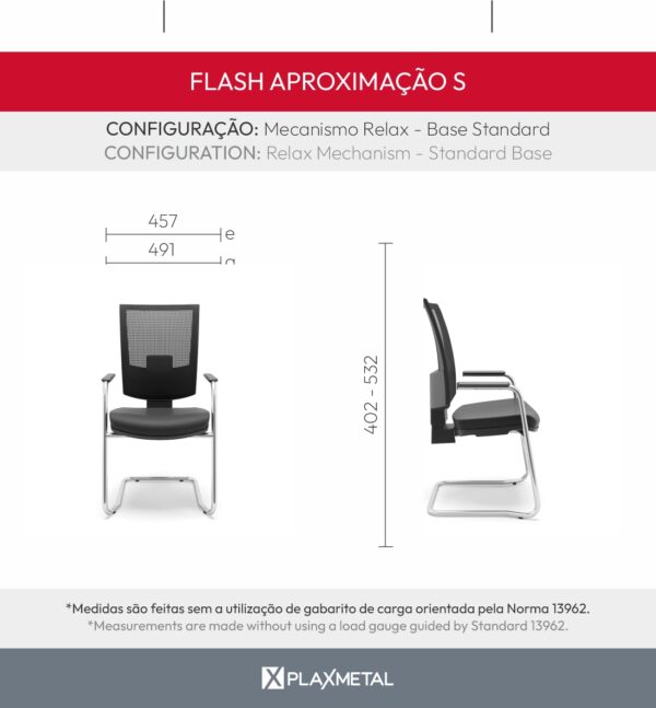 Cadeira Flash Aproximação S Cinza - Imagem 10