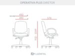 Cadeira Operativa Plus Diretor Aproximação S - Imagem 10