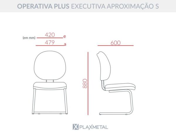 Cadeira Operativa Plus Executiva Aproximação S - Imagem 10