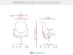 Cadeira Operativa Plus Executiva Lâmina - Imagem 10