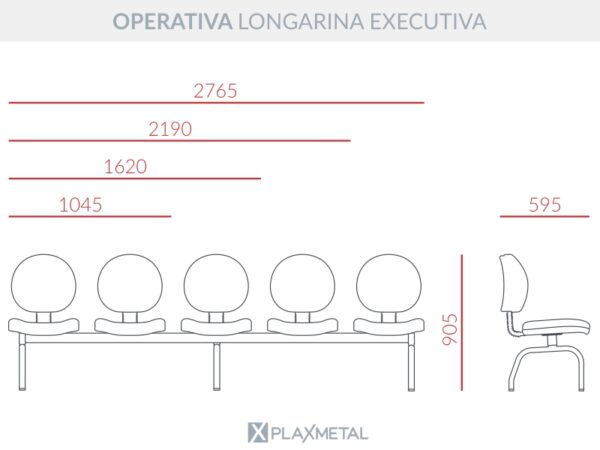 Cadeira Operativa Longarina Executiva - Imagem 10