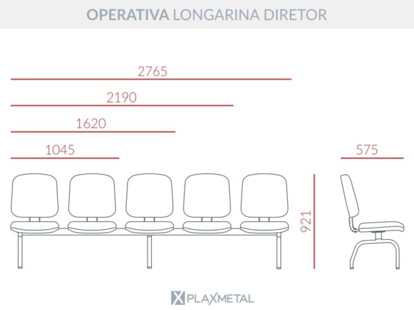 Cadeira Operativa Longarina Diretor - Imagem 10