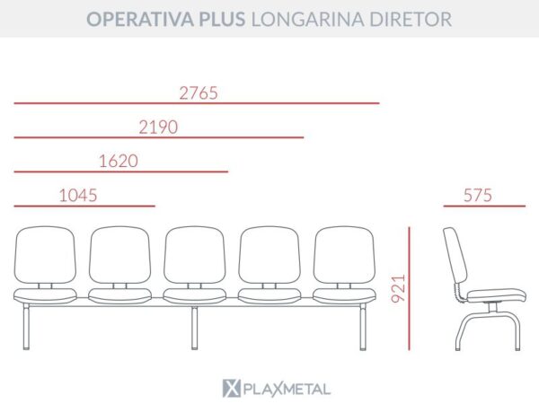 Cadeira Operativa Plus Longarina Diretor - Imagem 10