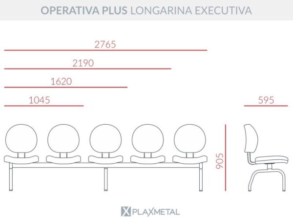 Cadeira Operativa Plus Longarina Executiva - Imagem 10