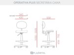 Cadeira Operativa Plus Caixa Secretária - Imagem 10