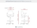 Cadeira Operativa Plus Caixa Secretária M1 - Imagem 10