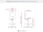 Cadeira Operativa Plus Caixa Secretária Slim - Imagem 10