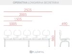 Cadeira Operativa Longarina Secretária - Imagem 7