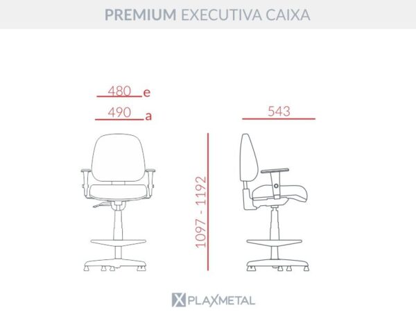 Cadeira Premium Caixa Executiva - Imagem 10