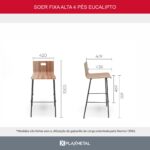 Cadeira Soer Fixa 4 Pés Alta Eucalipto - Imagem 4
