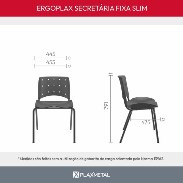 Cadeira Ergoplax Secretária Fixa - Imagem 7