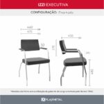 Cadeira Izzi Executiva Fixa 4 Pés - Imagem 10