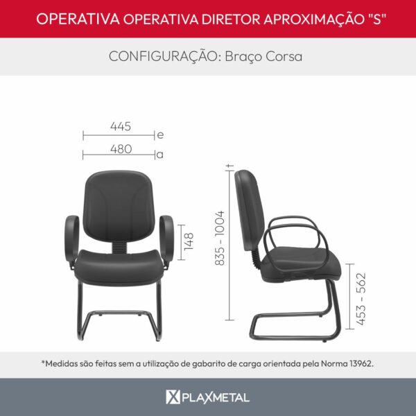 Cadeira Operativa Diretor Aproximação S - Imagem 10
