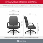 Cadeira Operativa Plus Size Giratória - Imagem 10