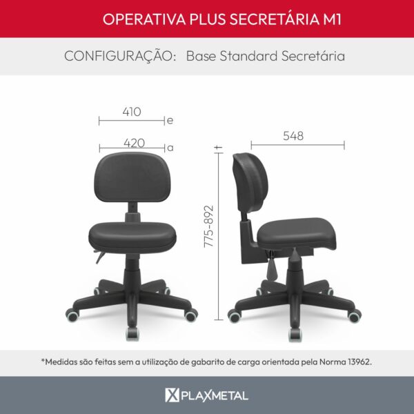 Cadeira Operativa Plus Secretária M1 - Imagem 10