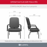 Cadeira Operativa Plus Size Fixa 4 Pés - Imagem 10