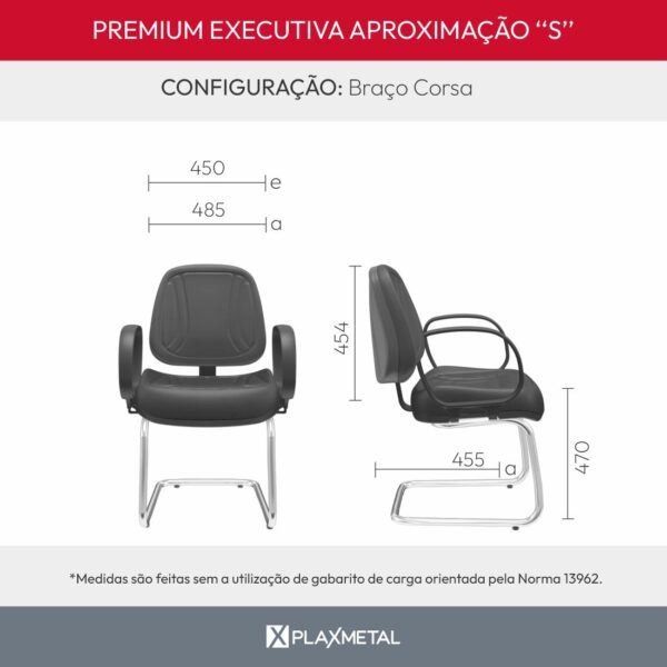 Cadeira Premium Executiva Aproximação S - Imagem 10