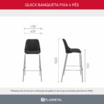 Banqueta Quick Estrutura Cromada - Imagem 3