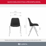 Cadeira Quick Diálogo Fixa 4 Pés Empilhável - Imagem 10
