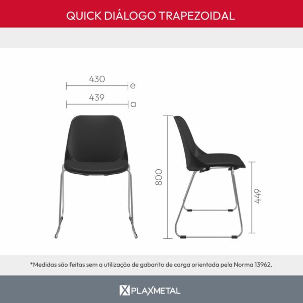Cadeira Quick Diálogo Trapezoidal - Imagem 10