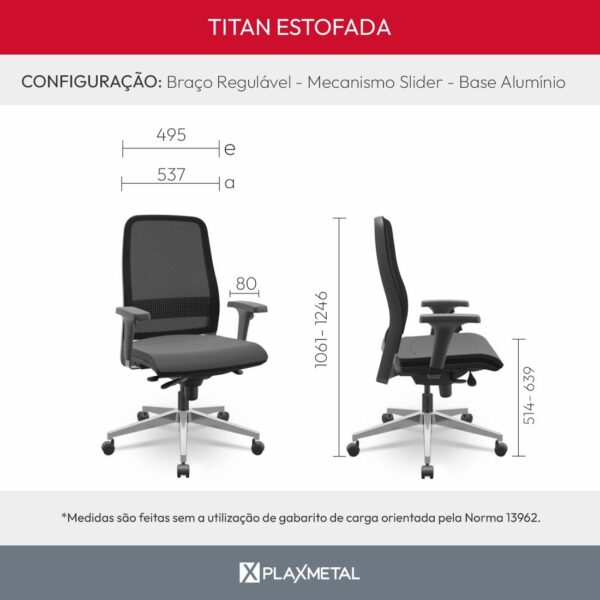 Cadeira Titan Estofada - Imagem 10