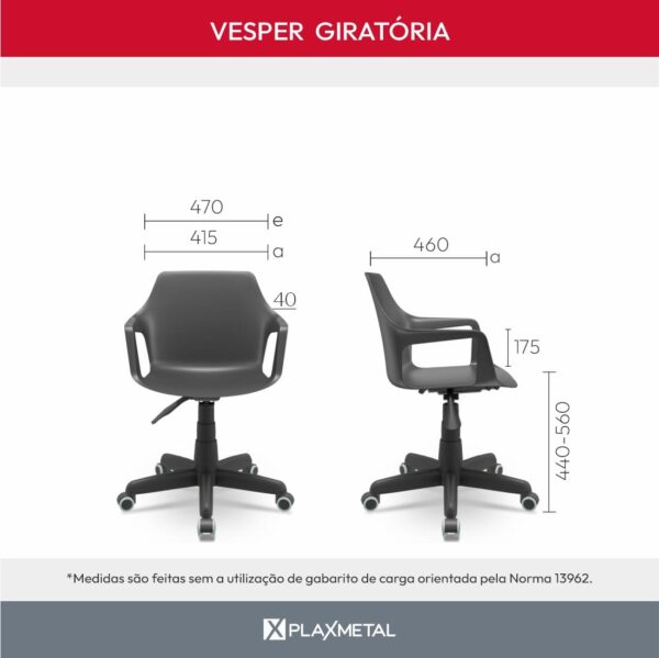 Cadeira Vesper Giratória Operacional - Imagem 10