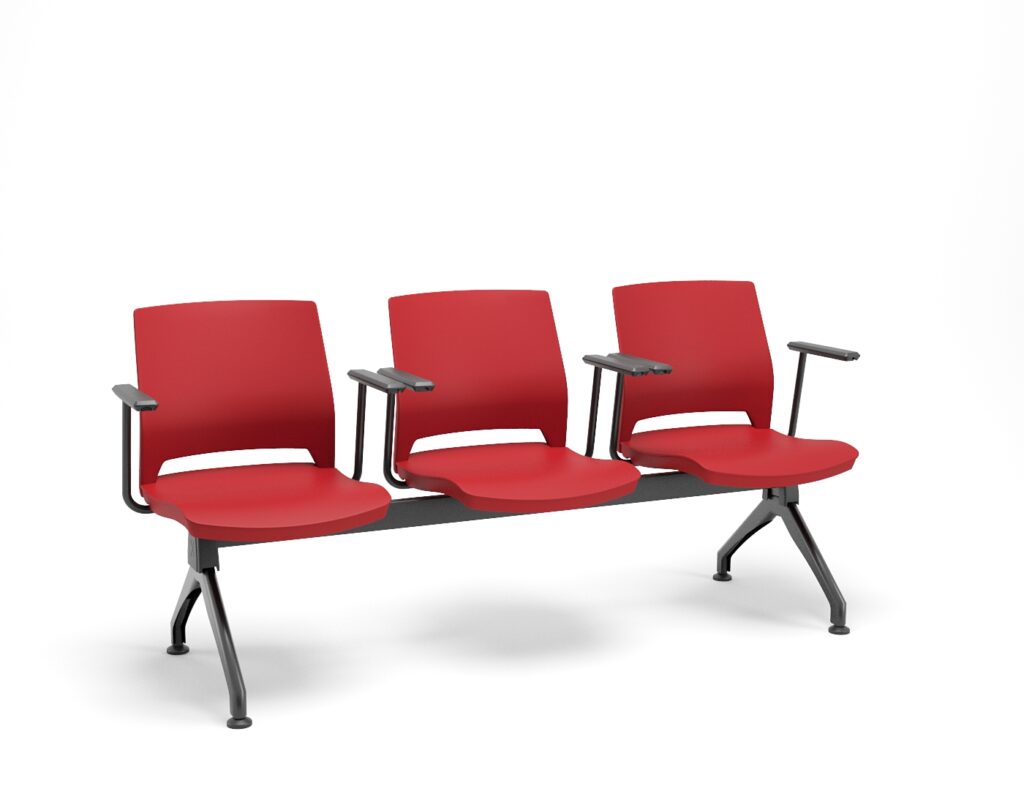 Duna-Longarina-3-Lugares-vermelho-frente